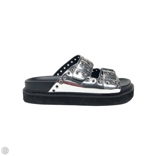 Sandals Flats By Nine West In Silver, Size: 7