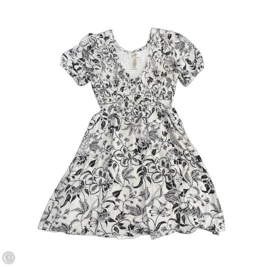 Dress Casual Short By Jessica Simpson In Black & Cream, Size: Xs