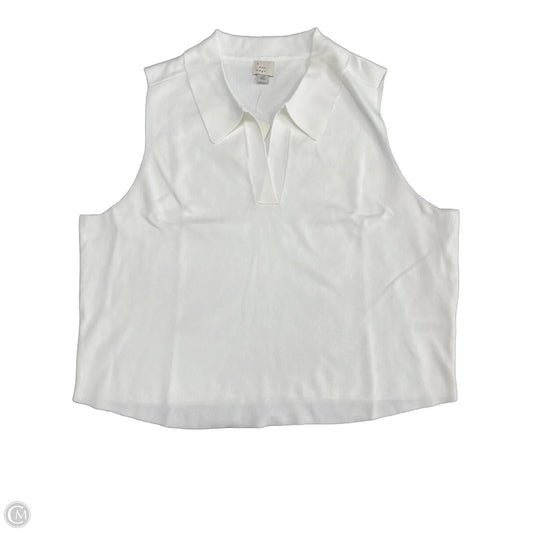 Top Sleeveless By A New Day In White, Size: 1x