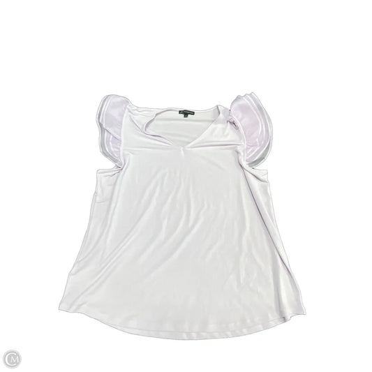 Top Short Sleeve By Adrianna Papell In Purple, Size: Xl
