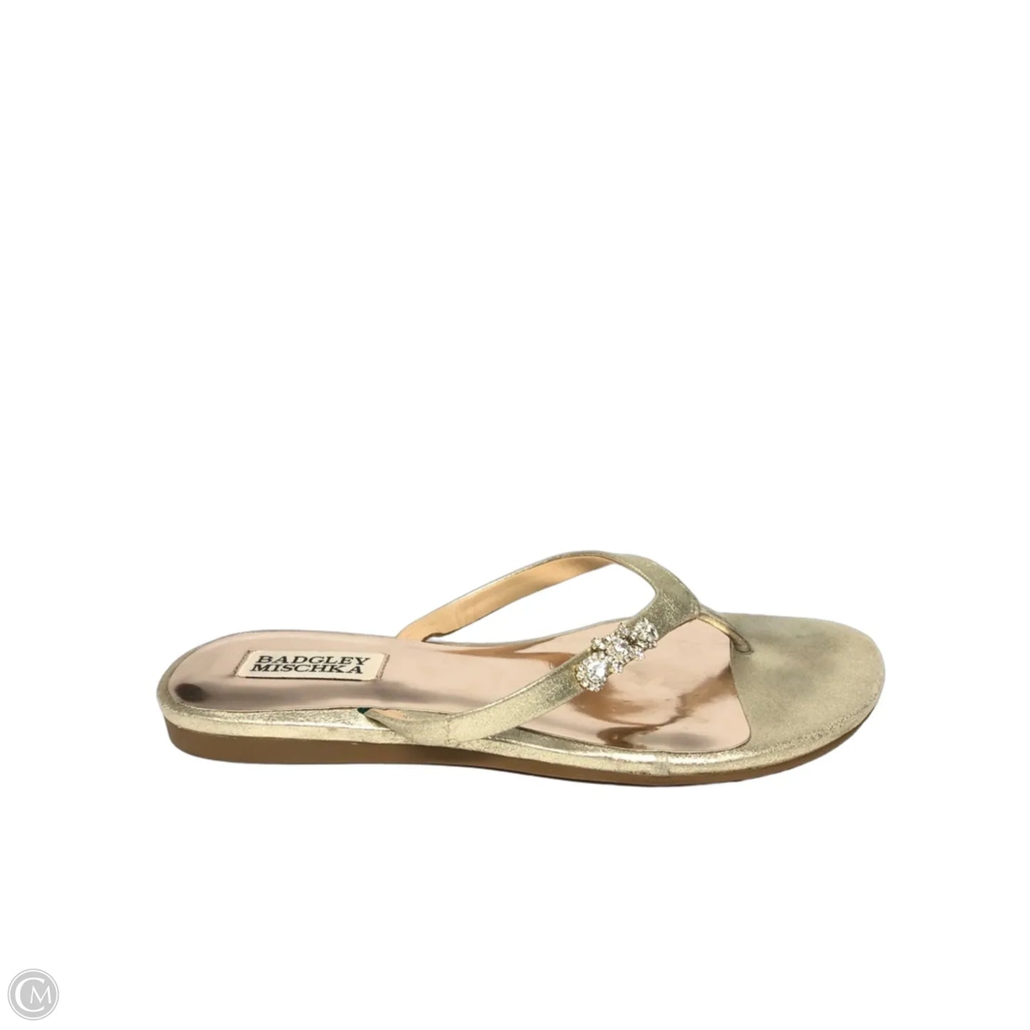 Sandals Flats By Badgley Mischka In Gold, Size: 8