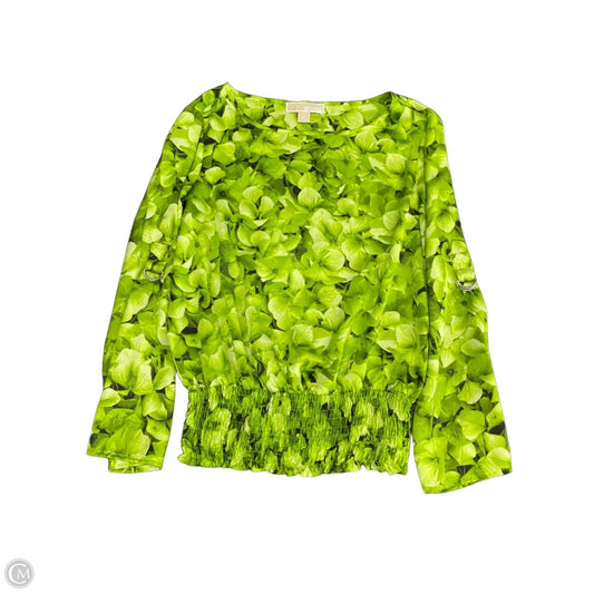 Blouse Long Sleeve By Michael By Michael Kors In Green, Size: S