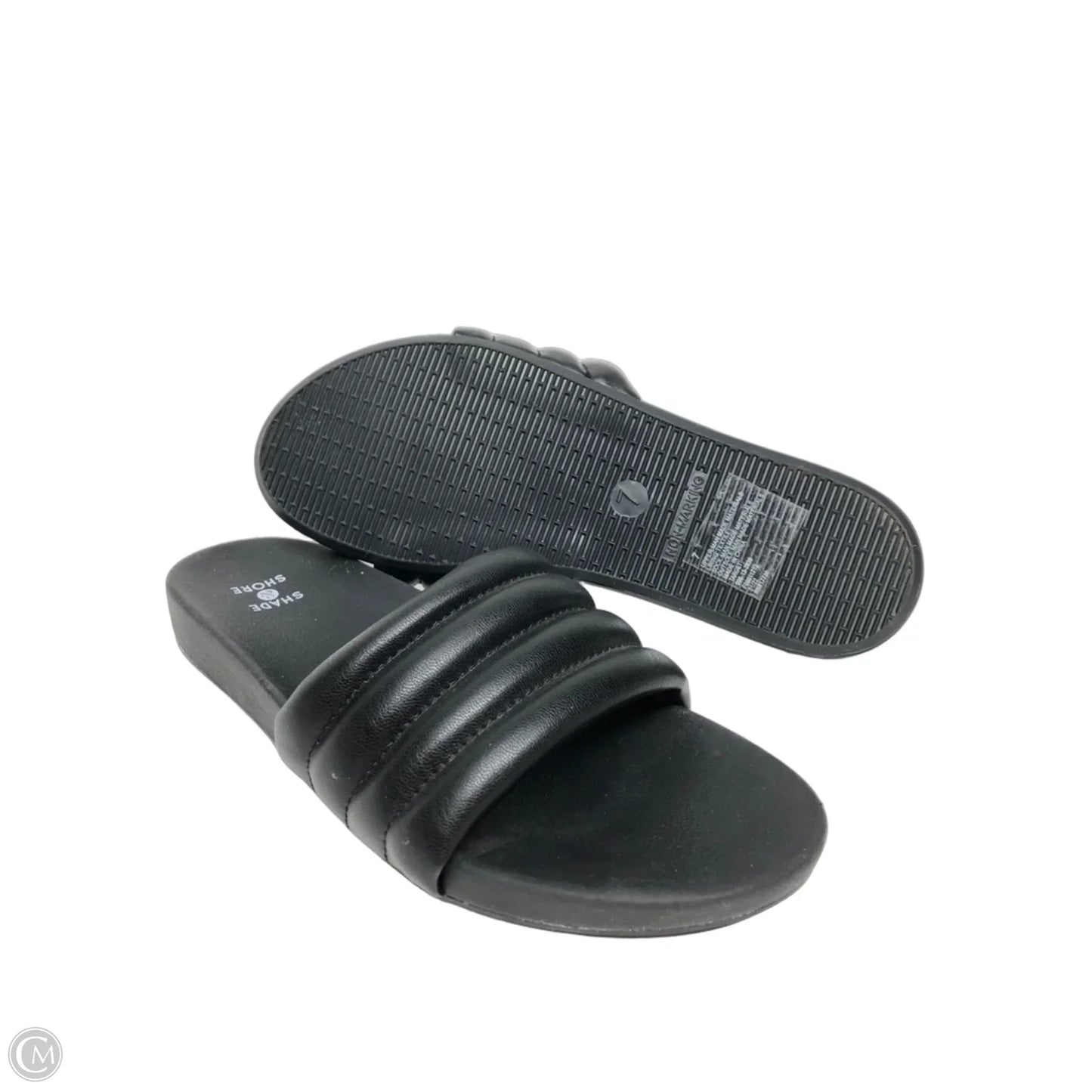 Sandals Flats By Shade & Shore In Black, Size: 7
