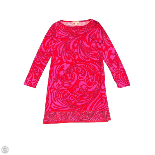 Dress Casual Short By Michael By Michael Kors In Pink & Red, Size: L