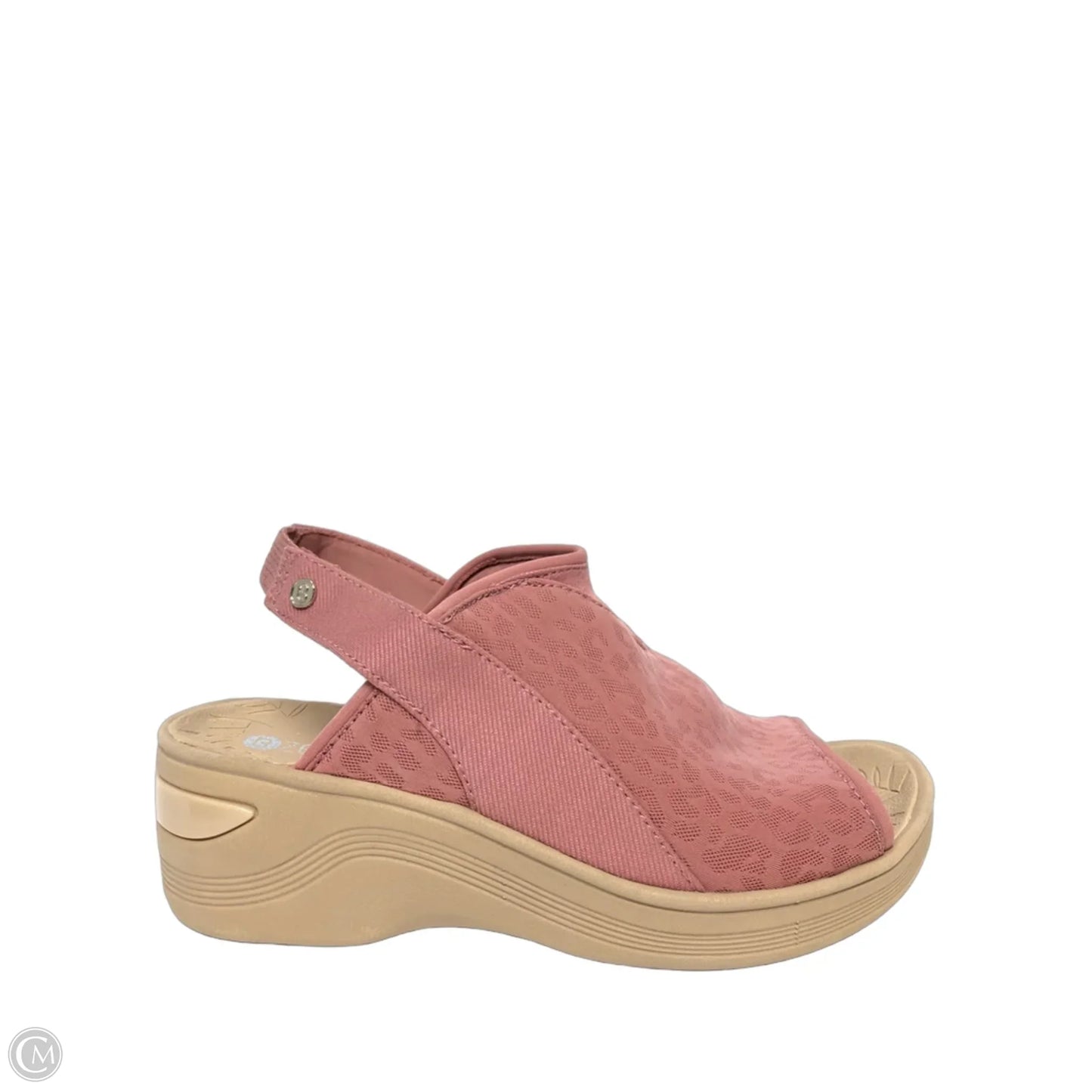Sandals Heels Wedge By Bzees In Pink, Size: 7.5