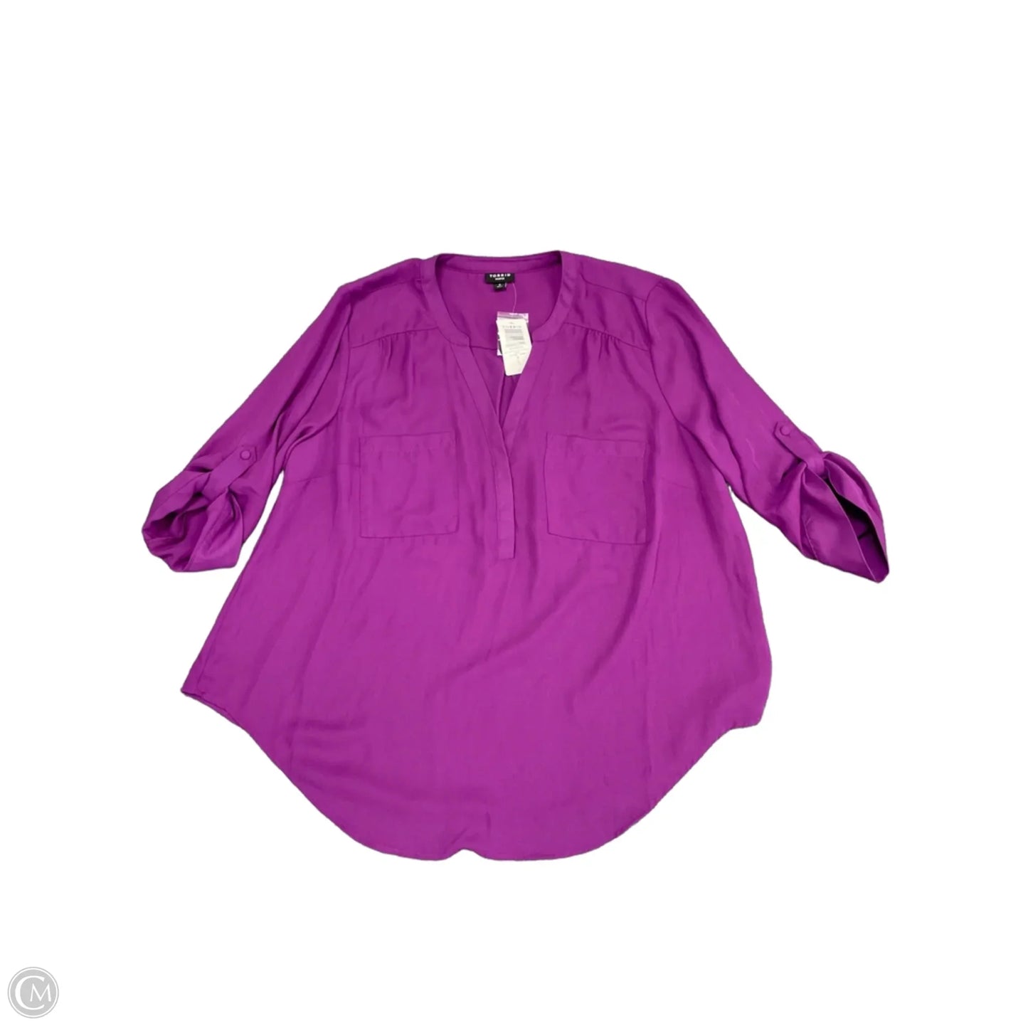 Top 3/4 Sleeve By Torrid In Purple, Size: L