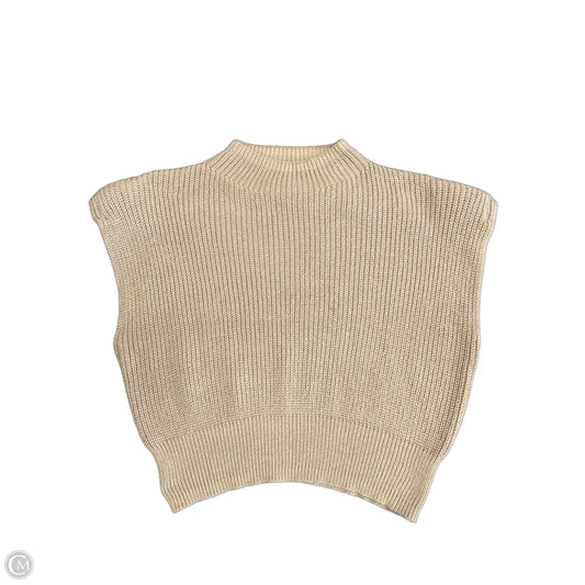 Sweater Short Sleeve By Cider In Tan, Size: Xl
