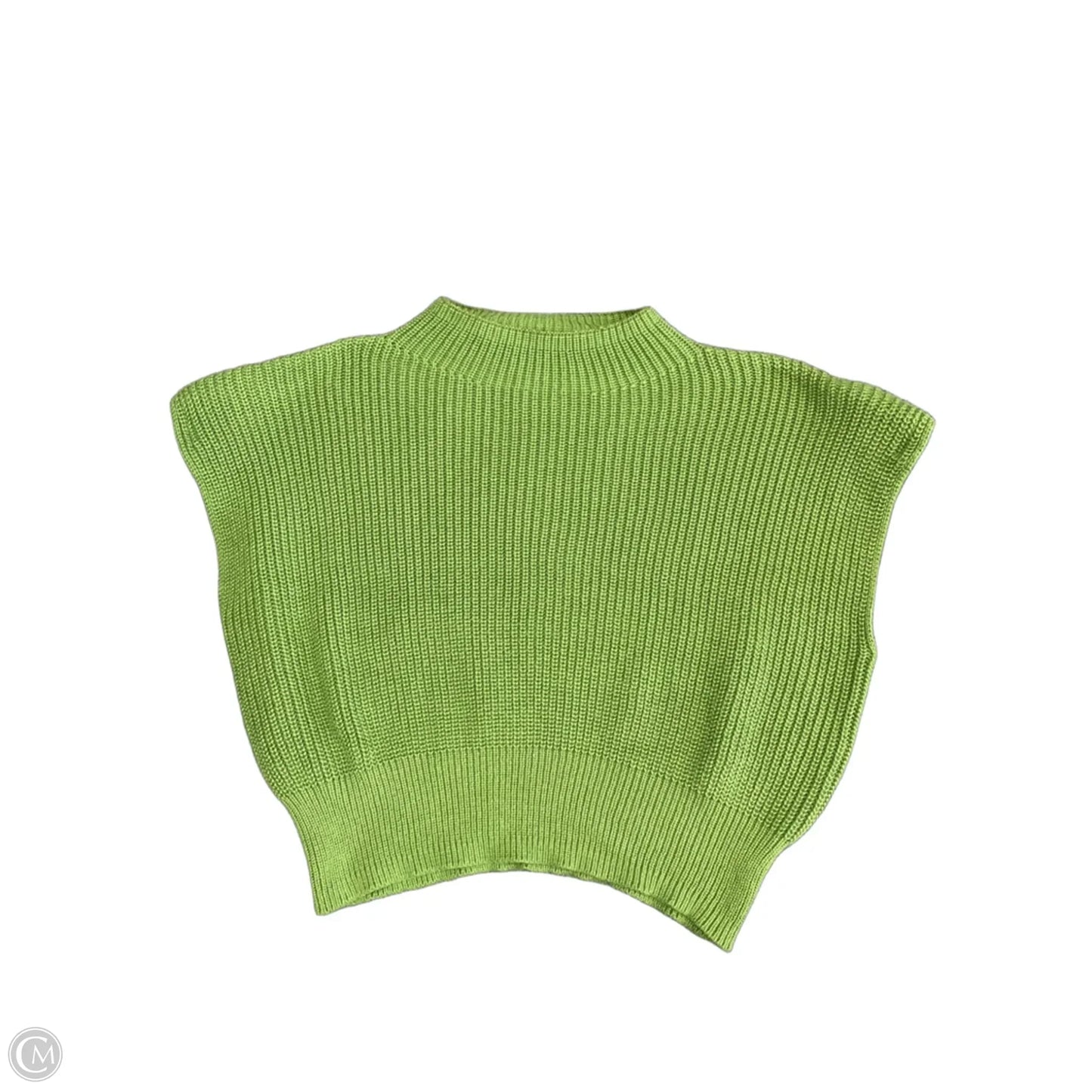 Sweater Short Sleeve By Cider In Green, Size: Xl