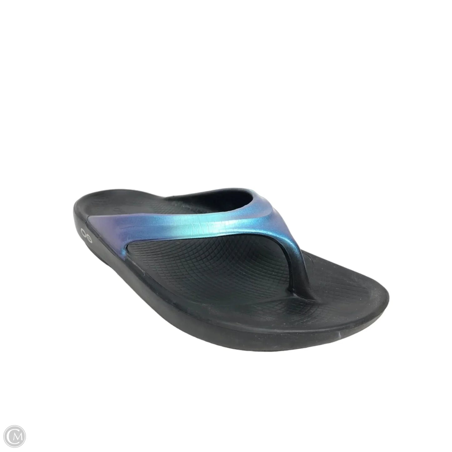 Sandals Flip Flops By Oofos In Blue, Size: 6