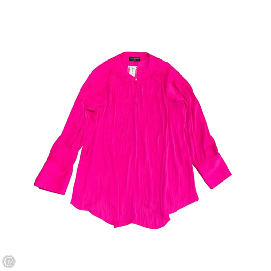 Blouse Long Sleeve By Lane Bryant In Pink, Size: Xl