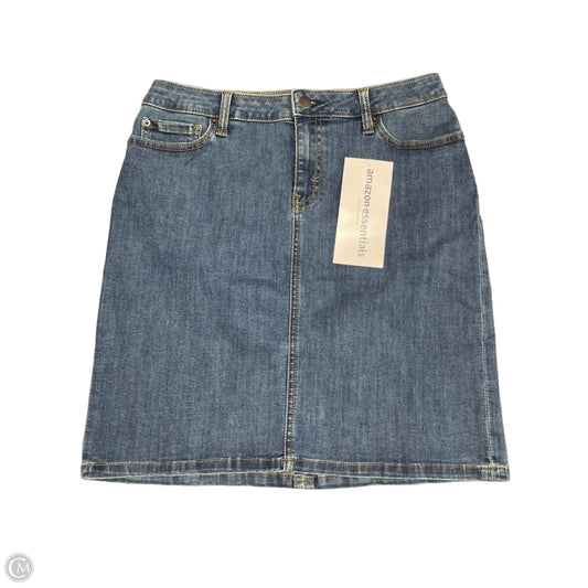 Skirt Mini & Short By Amazon Essentials In Blue Denim, Size: 8