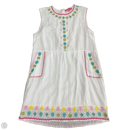 Dress Casual Short By Simply Southern In Pink & White, Size: M