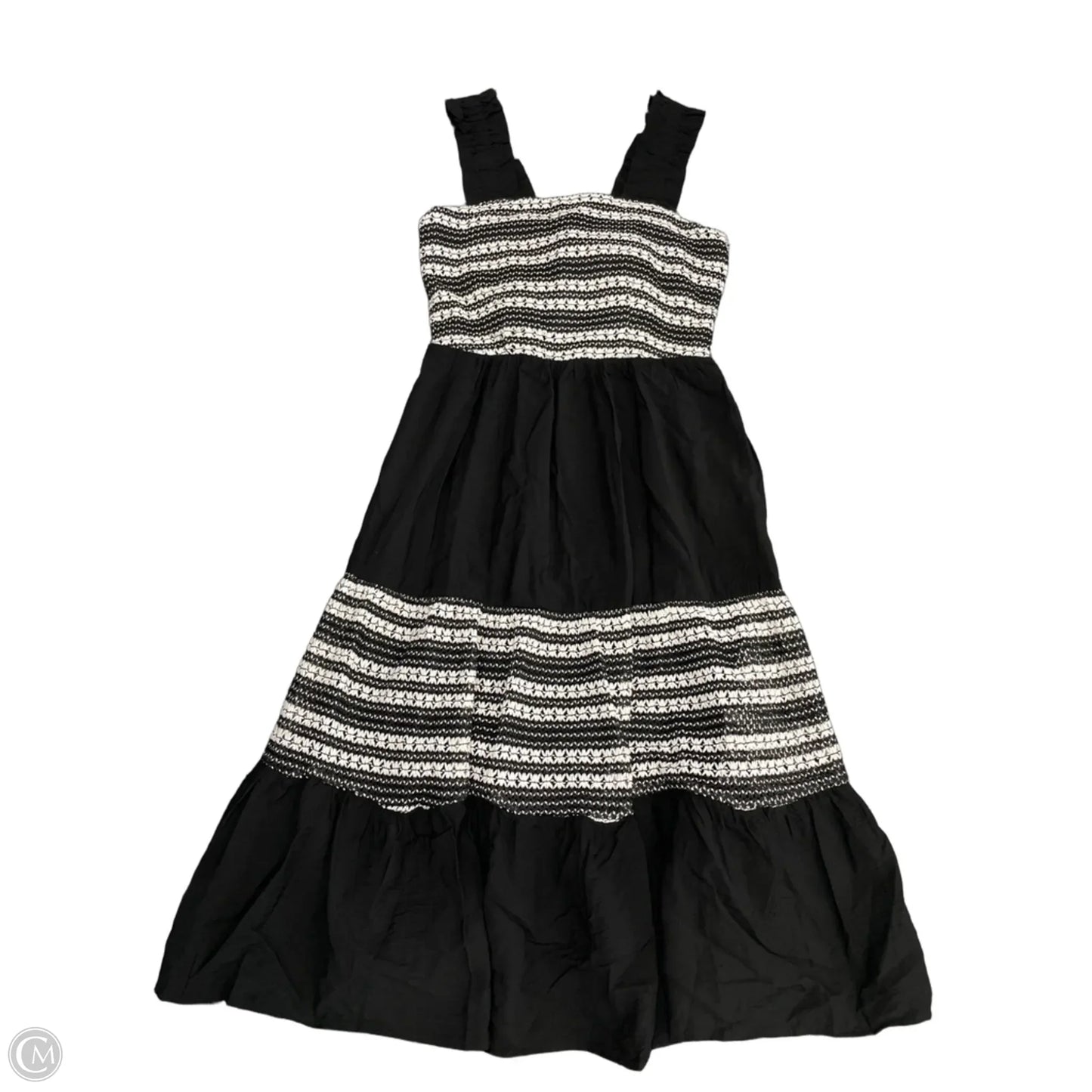 Dress Casual Midi By Draper James In Black & White, Size: S