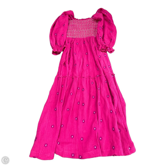 Dress Casual Midi By Cme In Pink, Size: M