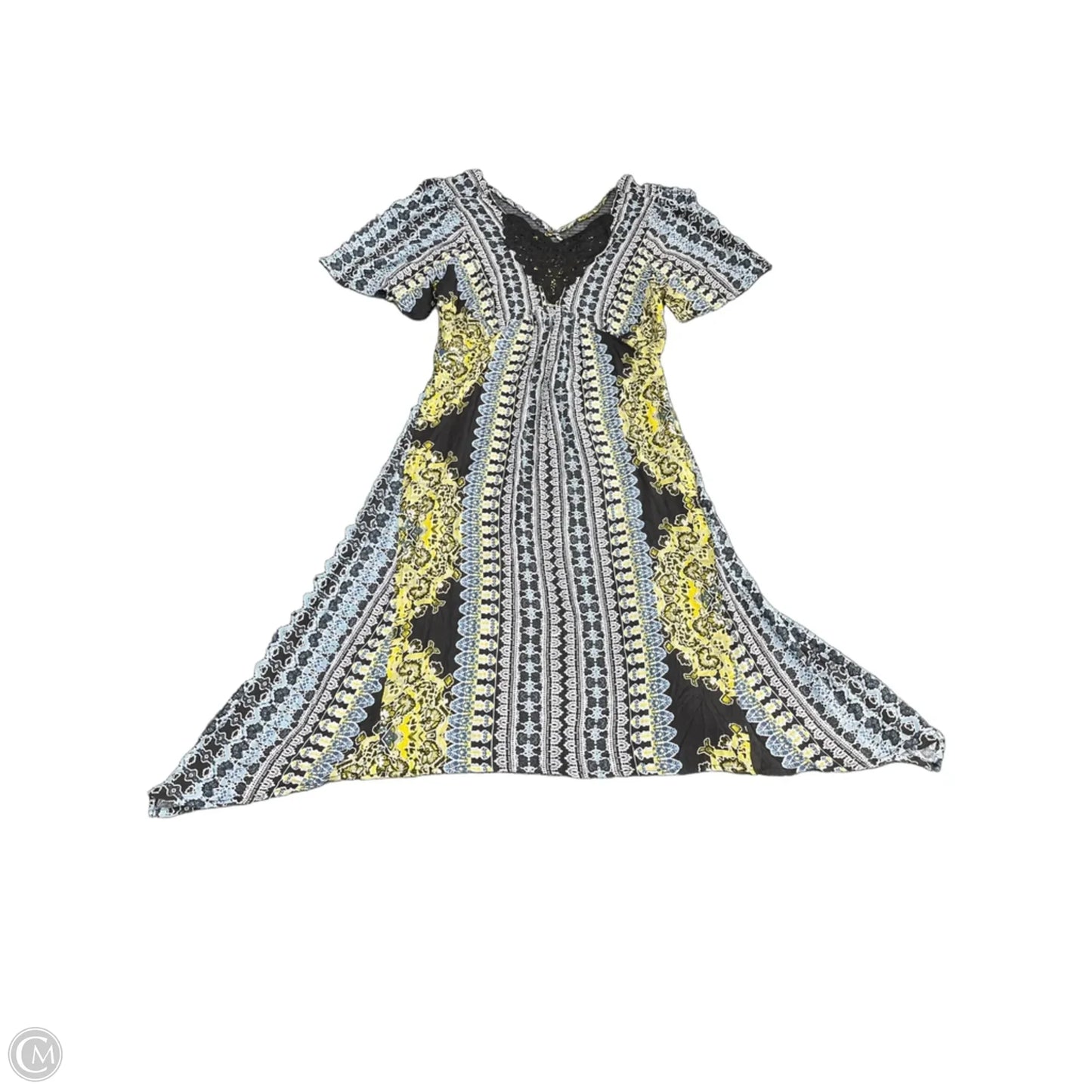 Dress Casual Short By One World In Blue & Yellow, Size: Xs