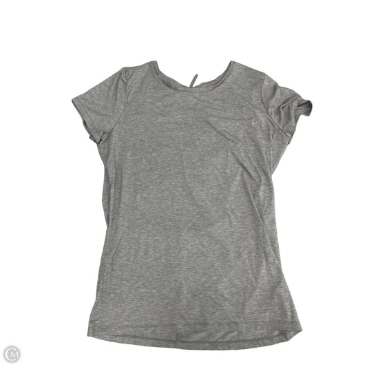Athletic Top Short Sleeve By Athleta In Grey, Size: S