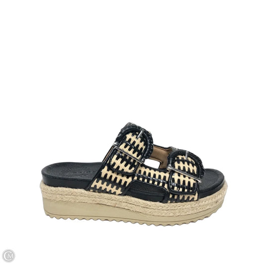 Sandals Heels Platform By Cmc In Black & Tan, Size: 6
