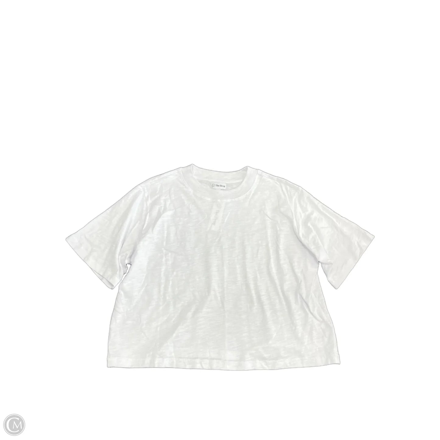 Top Short Sleeve Basic By The Drop In White, Size: M