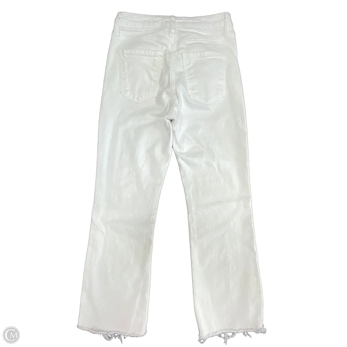 Jeans Straight By Just Black In White Denim, Size: 2