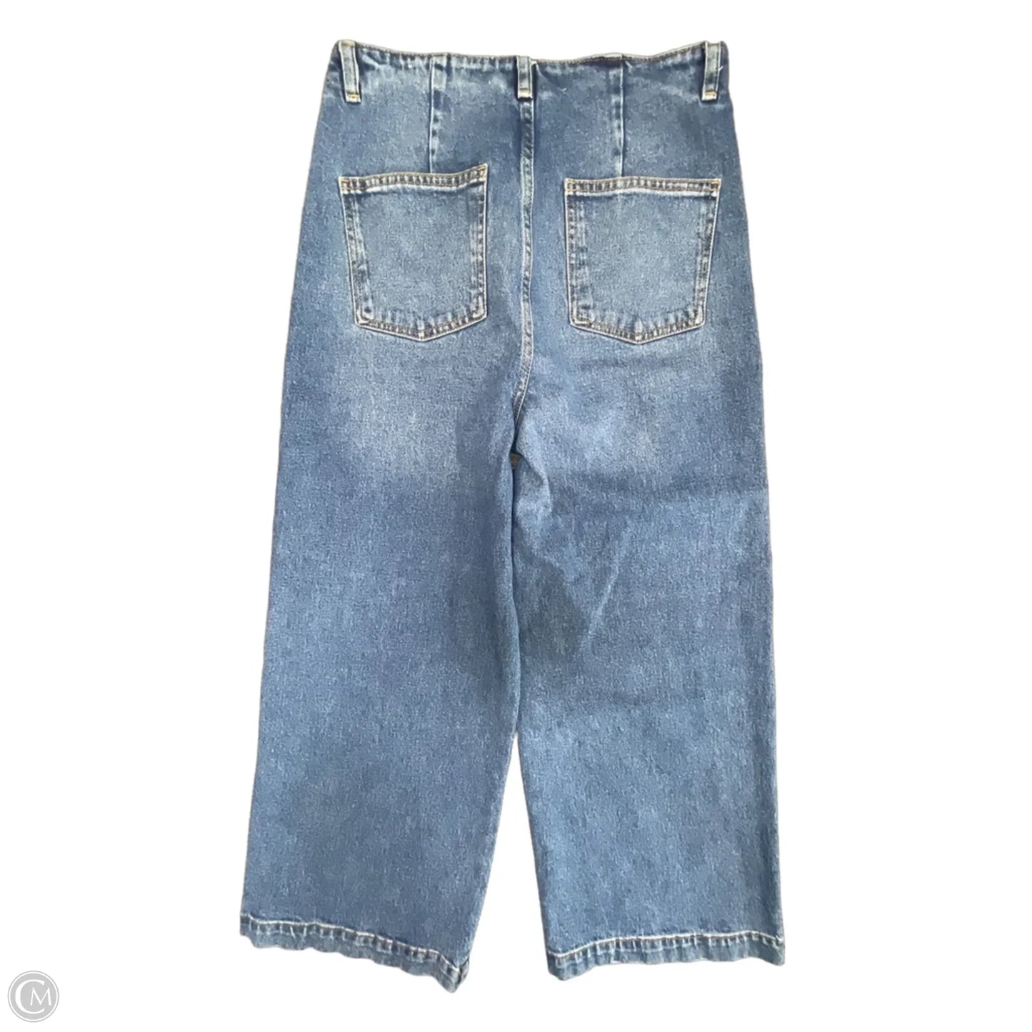 Jeans Cropped By Zara In Blue Denim, Size: 6