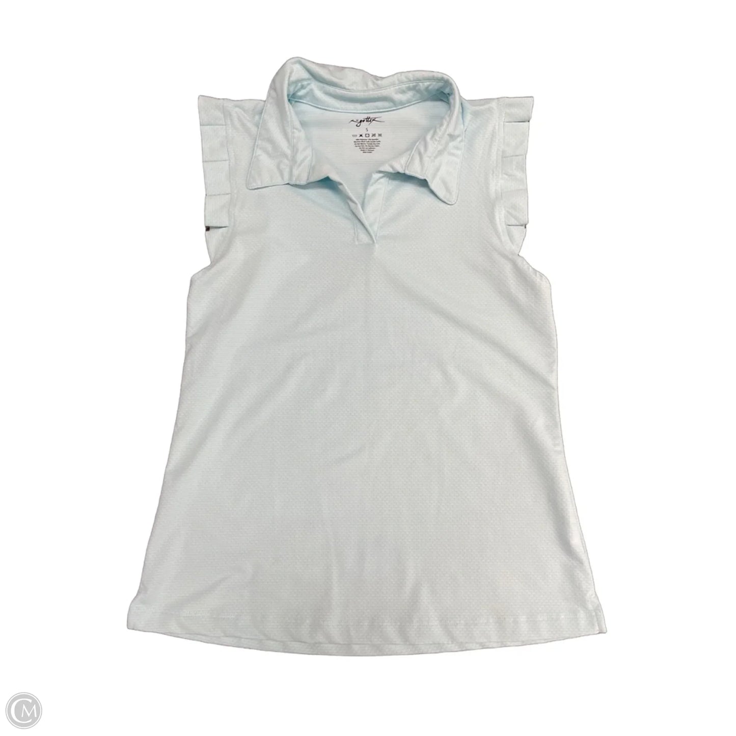Athletic Top Short Sleeve By Gottex In Aqua, Size: S