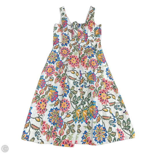 Dress Casual Midi By Leslie Fay In Floral Print, Size: 8