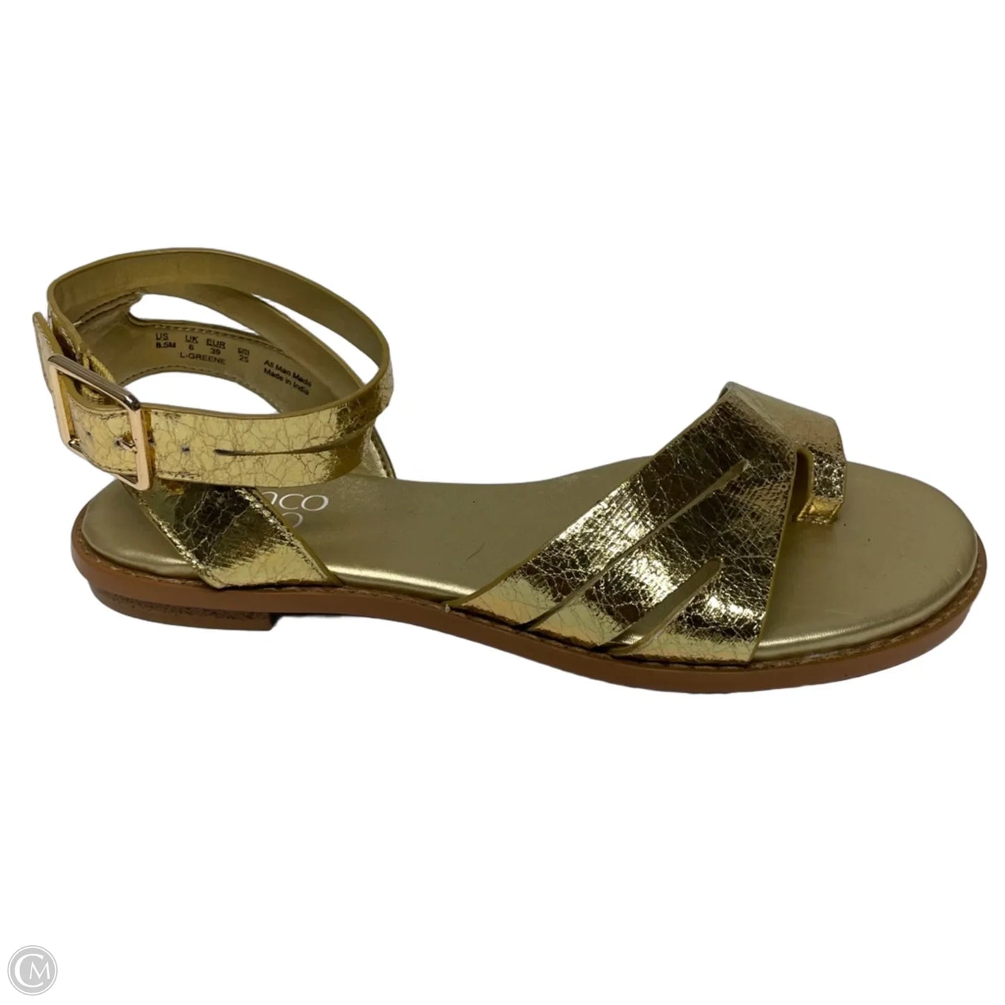 Sandals Flats By Franco Sarto In Gold, Size: 8.5