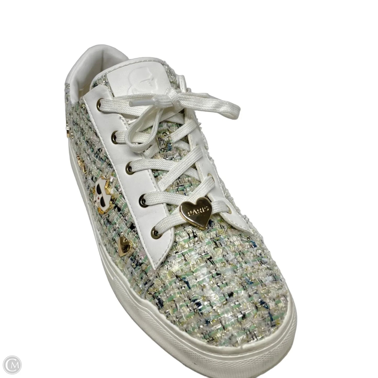 Shoes Designer By Karl Lagerfeld In Green & White, Size: 11