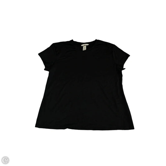 Top Short Sleeve Basic By H&m In Black, Size: Xl