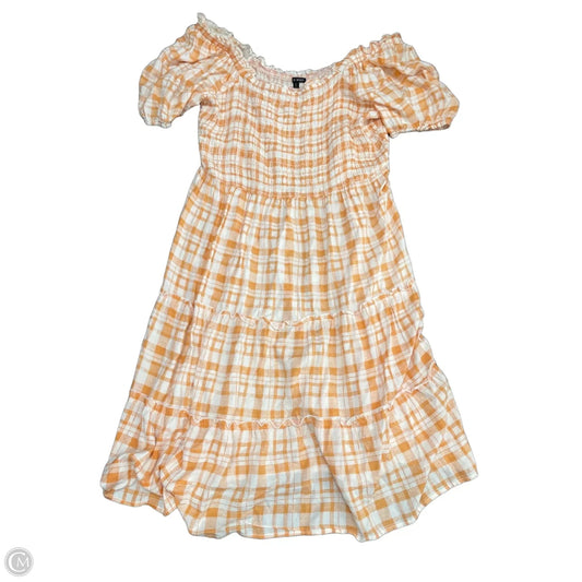 Dress Casual Midi By As U Wish In Orange, Size: 3x
