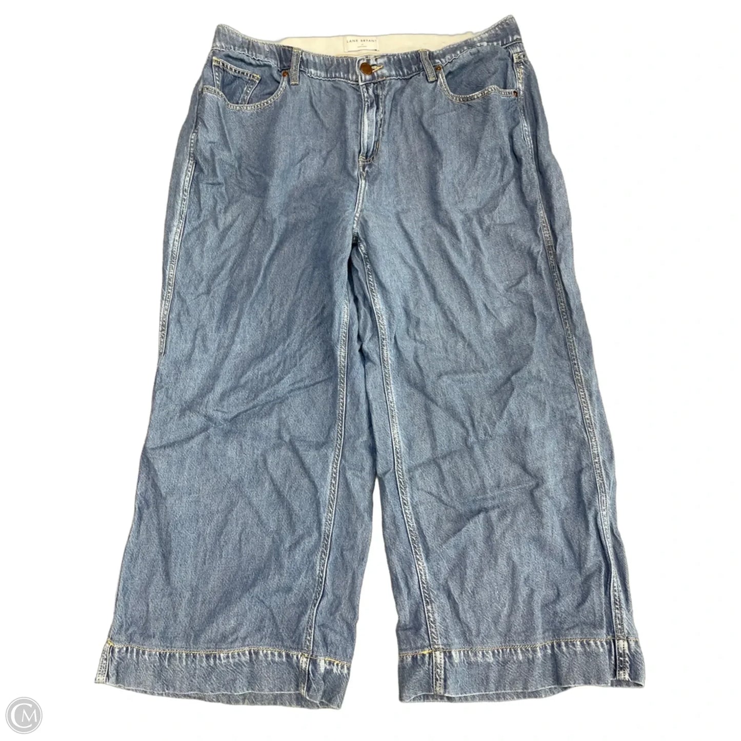 Jeans Wide Leg By Lane Bryant In Blue Denim, Size: 18