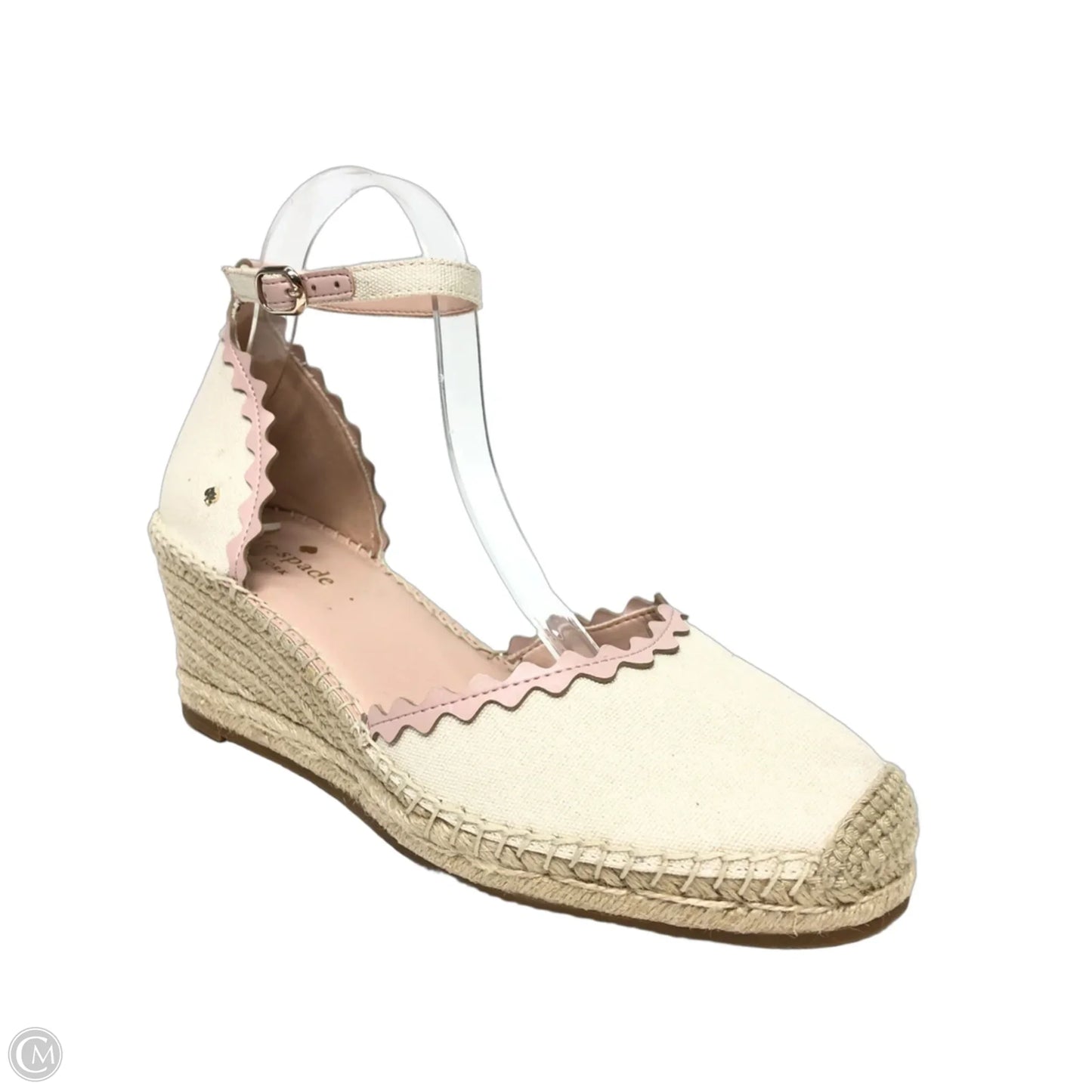 Shoes Heels Wedge By Kate Spade In Cream & Pink, Size: 9