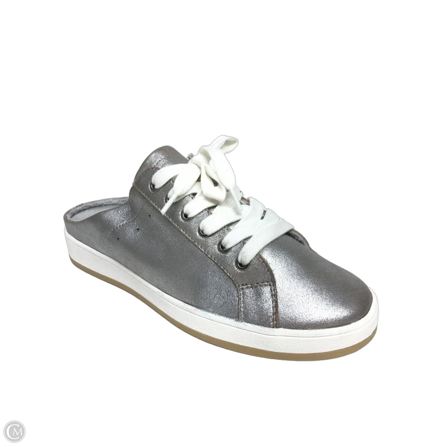 Shoes Sneakers By Chicos In Silver, Size: 8
