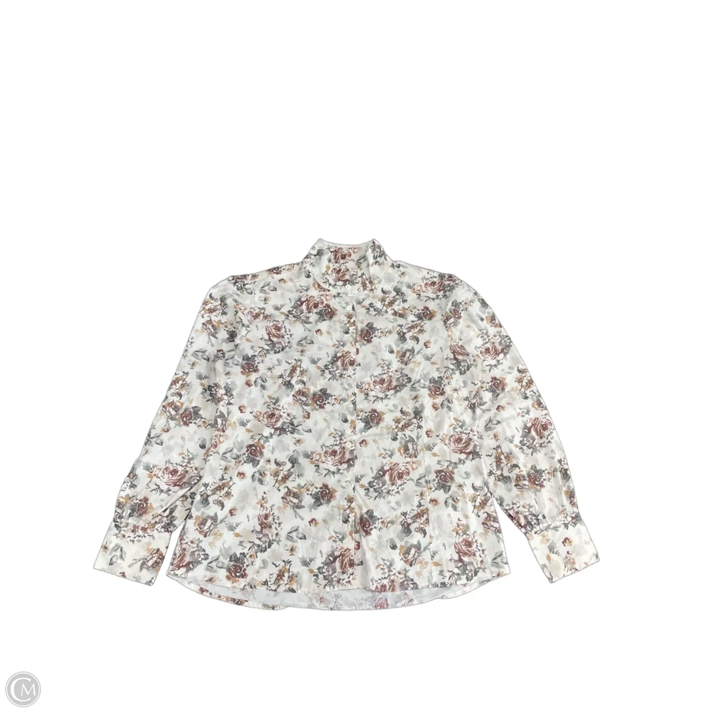 Top Long Sleeve By Cmb In Floral Print, Size: L