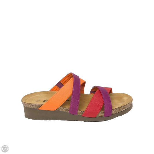 Sandals Heels Wedge By Naot In Purple & Red, Size: 9