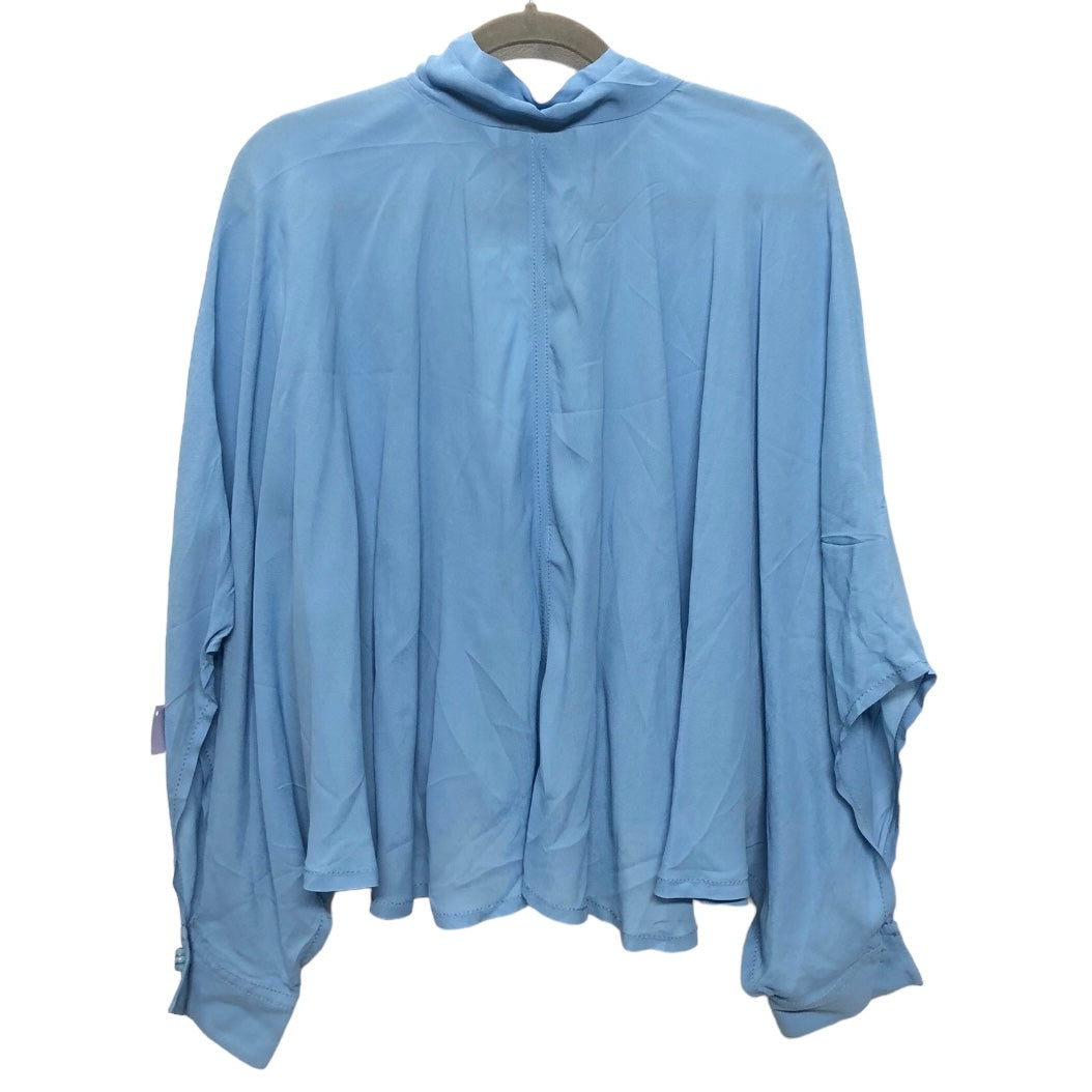 Blue Blouse Long Sleeve Zara Women, Size S