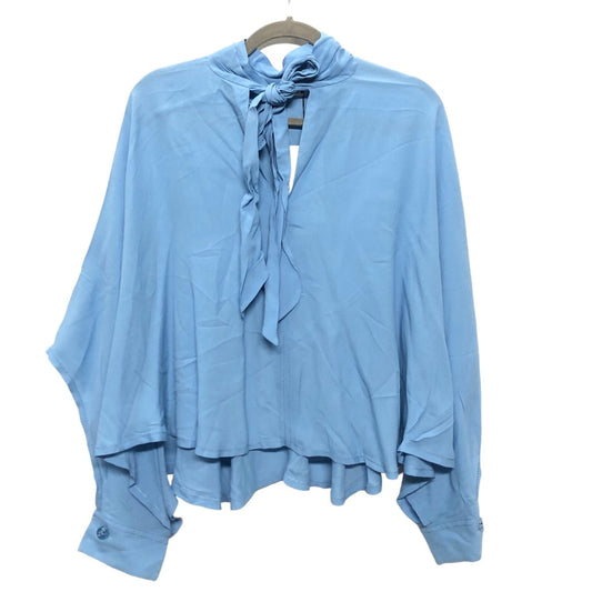 Blue Blouse Long Sleeve Zara Women, Size S