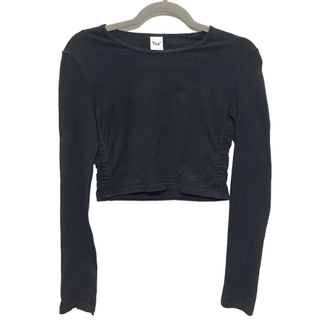 Black Athletic Top Long Sleeve Crewneck Cmb, Size Xs