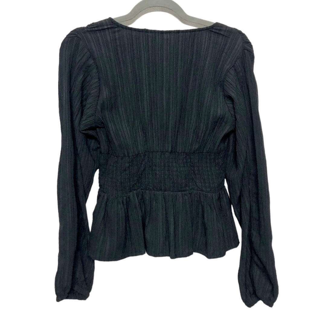 Black Blouse Long Sleeve Sam Edelman, Size Xs