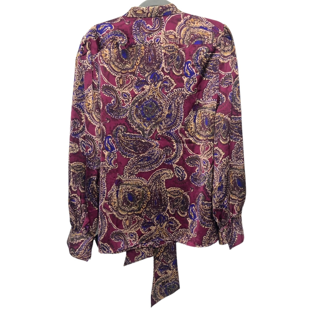 Paisley Print Blouse Long Sleeve Lauren By Ralph Lauren, Size Xl