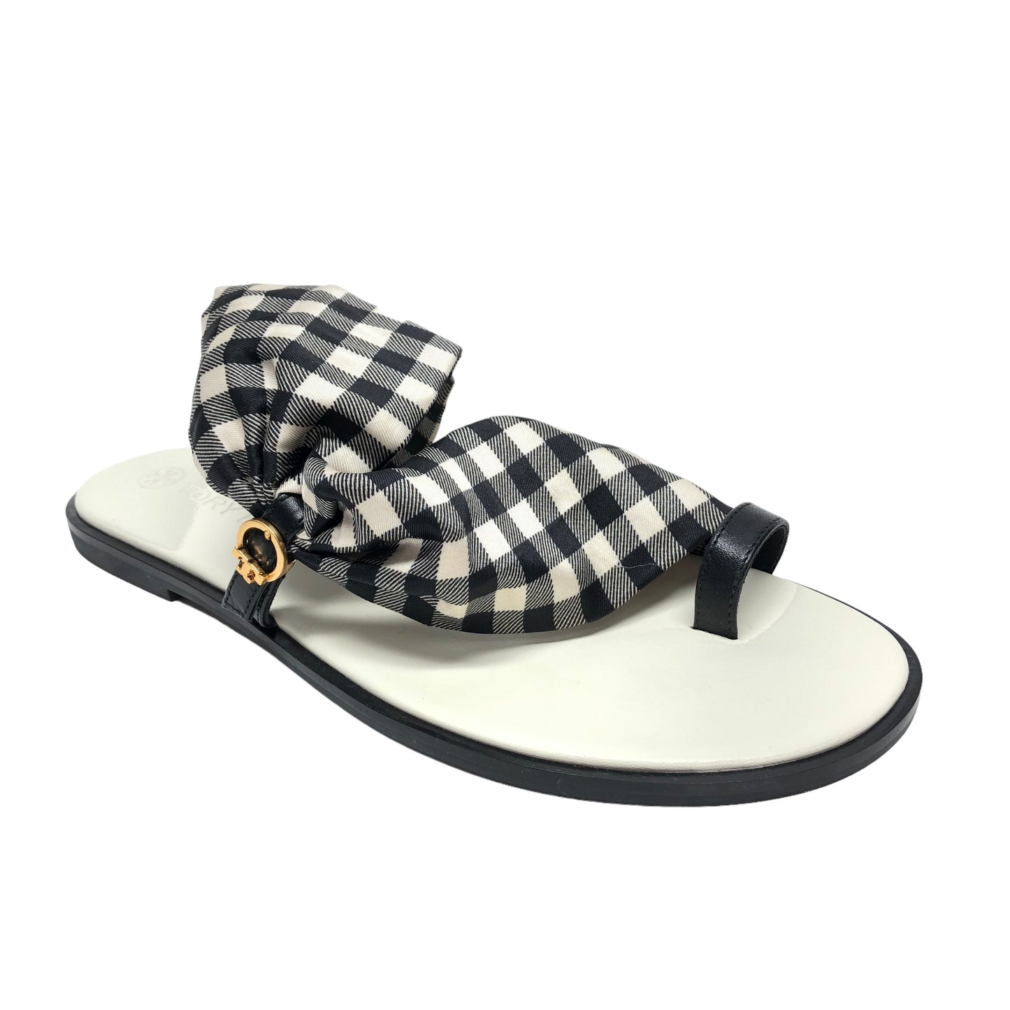 Black & White Sandals Flats Tory Burch, Size 11