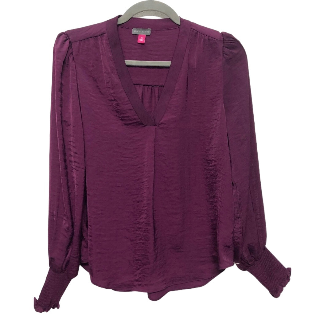 Purple Blouse Long Sleeve Vince Camuto, Size Xs