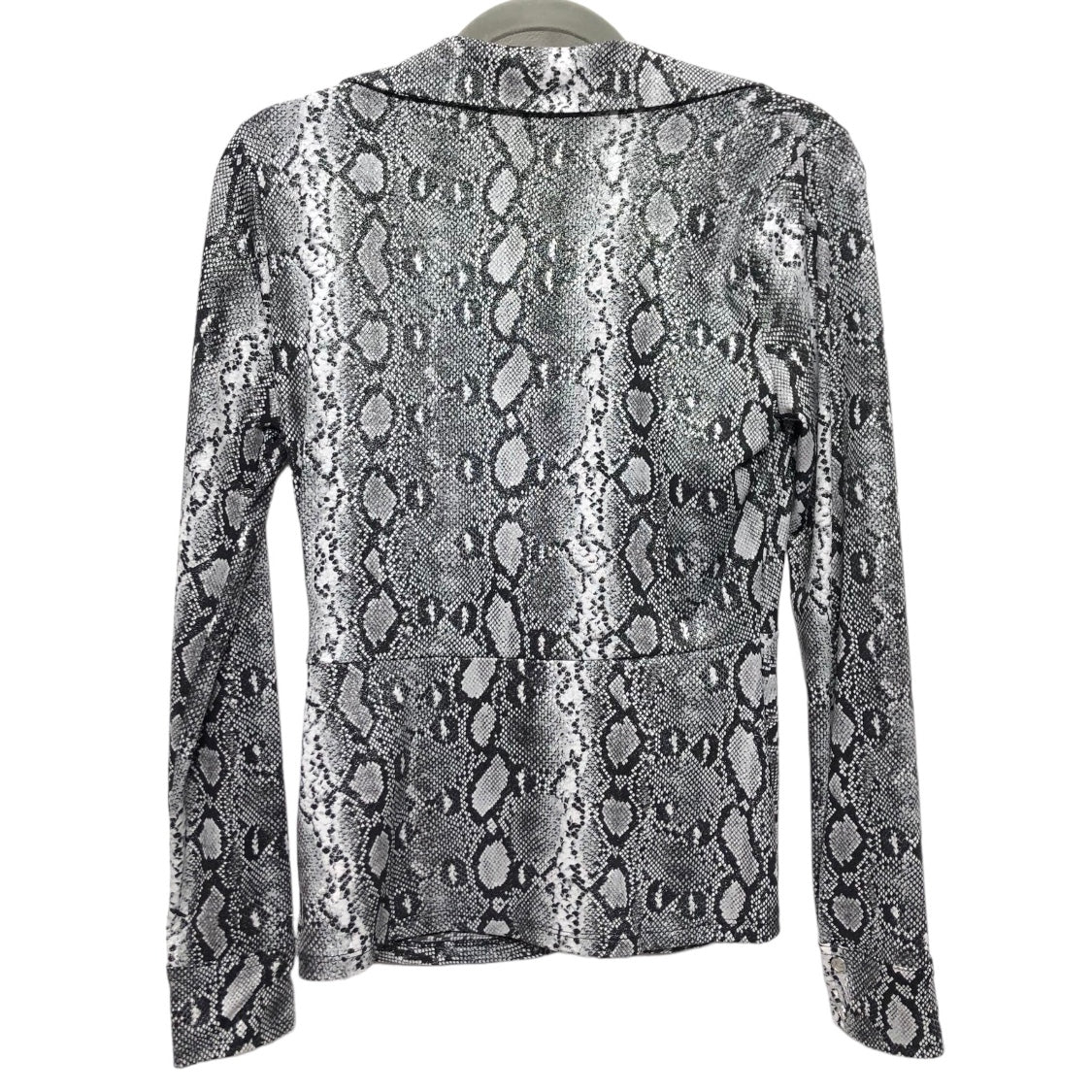 Snakeskin Print Blouse Long Sleeve Michael By Michael Kors, Size S