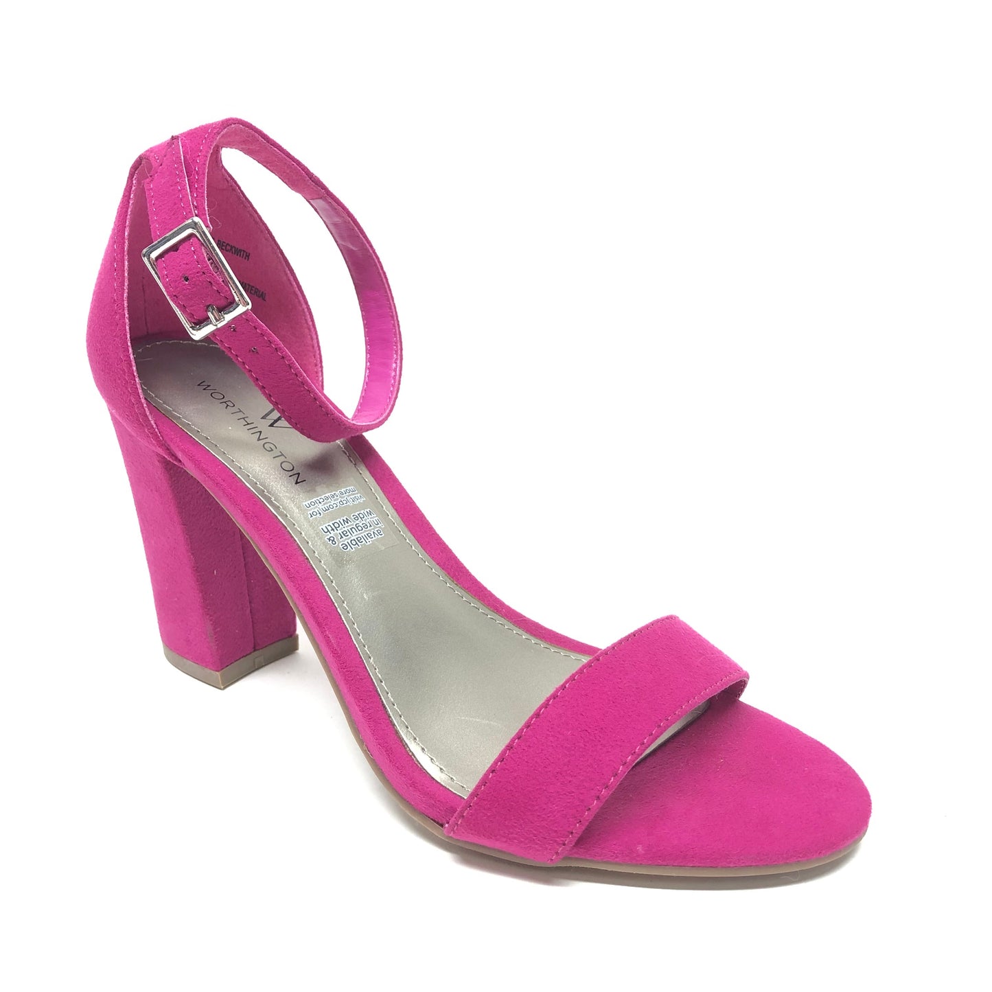 Pink Sandals Heels Block Worthington, Size 5.5