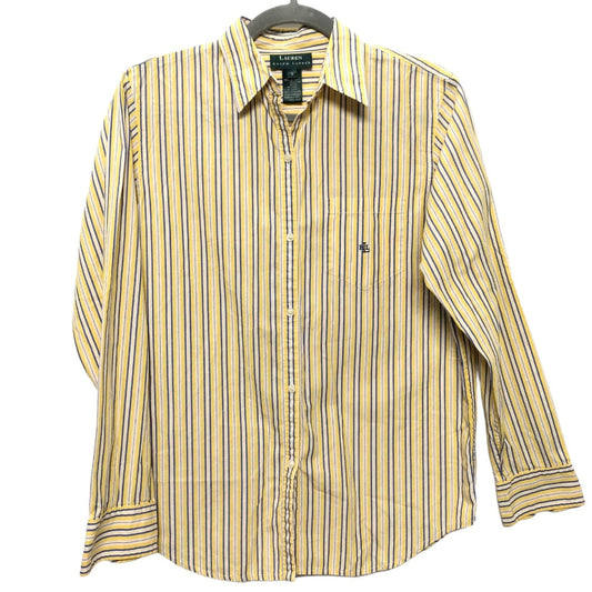 Blue & Yellow Top Long Sleeve Ralph Lauren, Size S