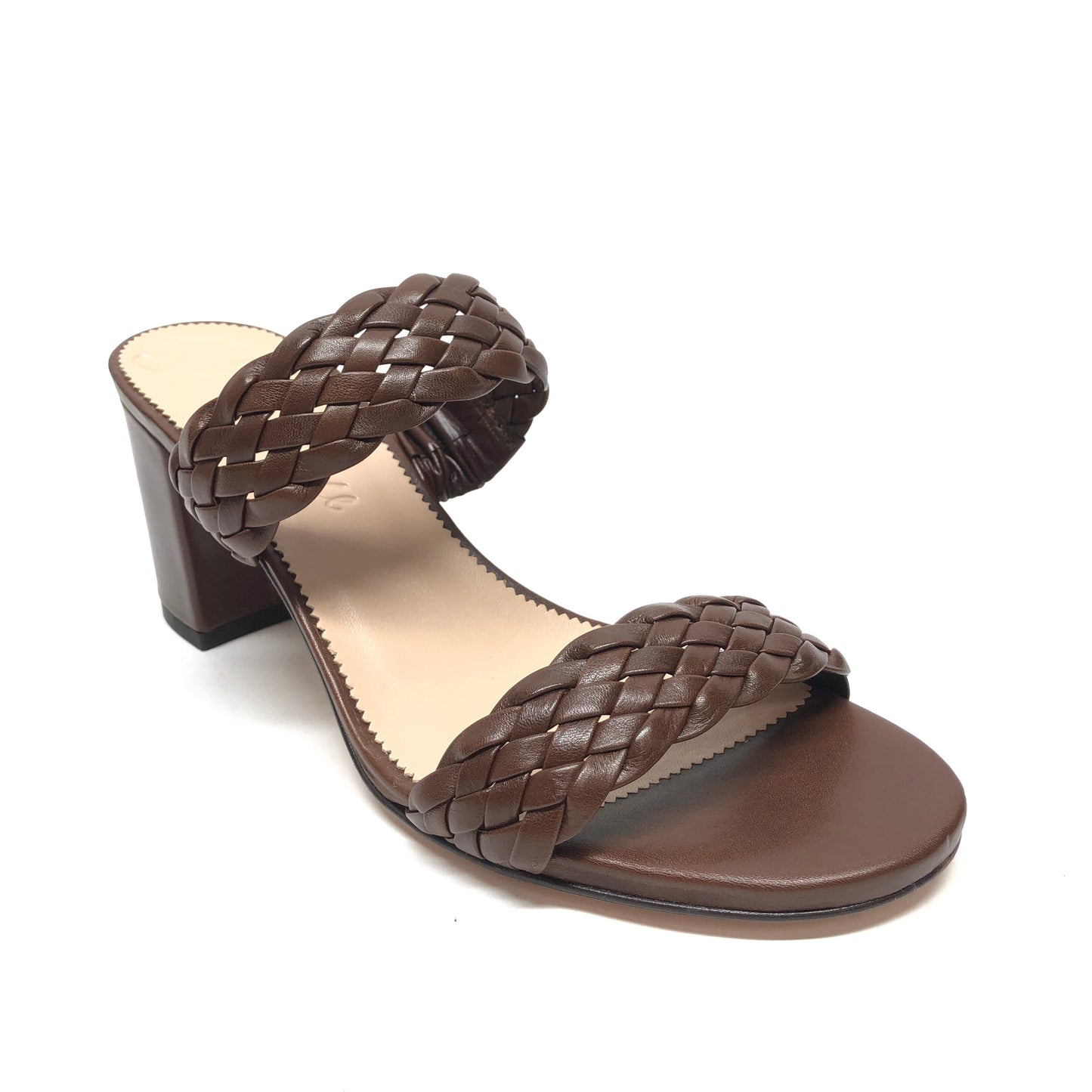 Brown Sandals Heels Block J. Crew, Size 7.5