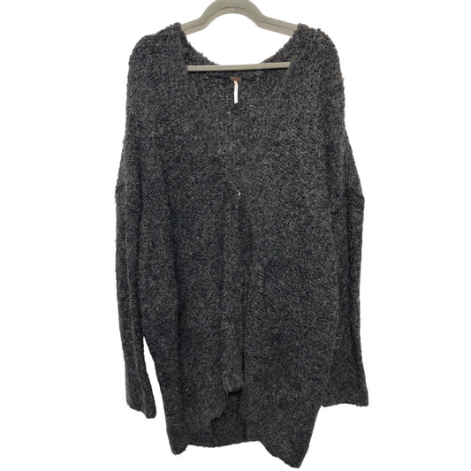 Sweater Cardigan By Free People In Grey, Size: M