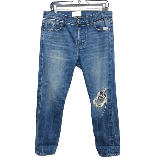 Jeans Cropped By Current Elliott In Blue Denim, Size: 4