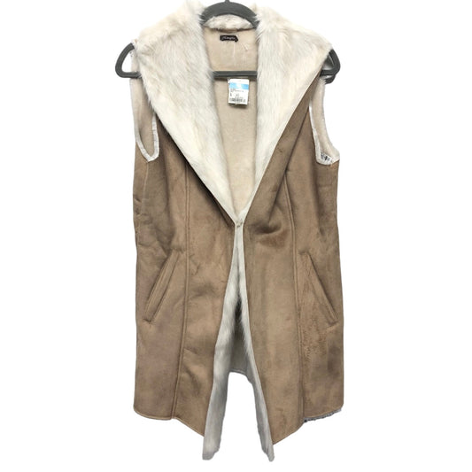 Vest Faux Fur & Sherpa By J Mclaughlin In Tan, Size: L