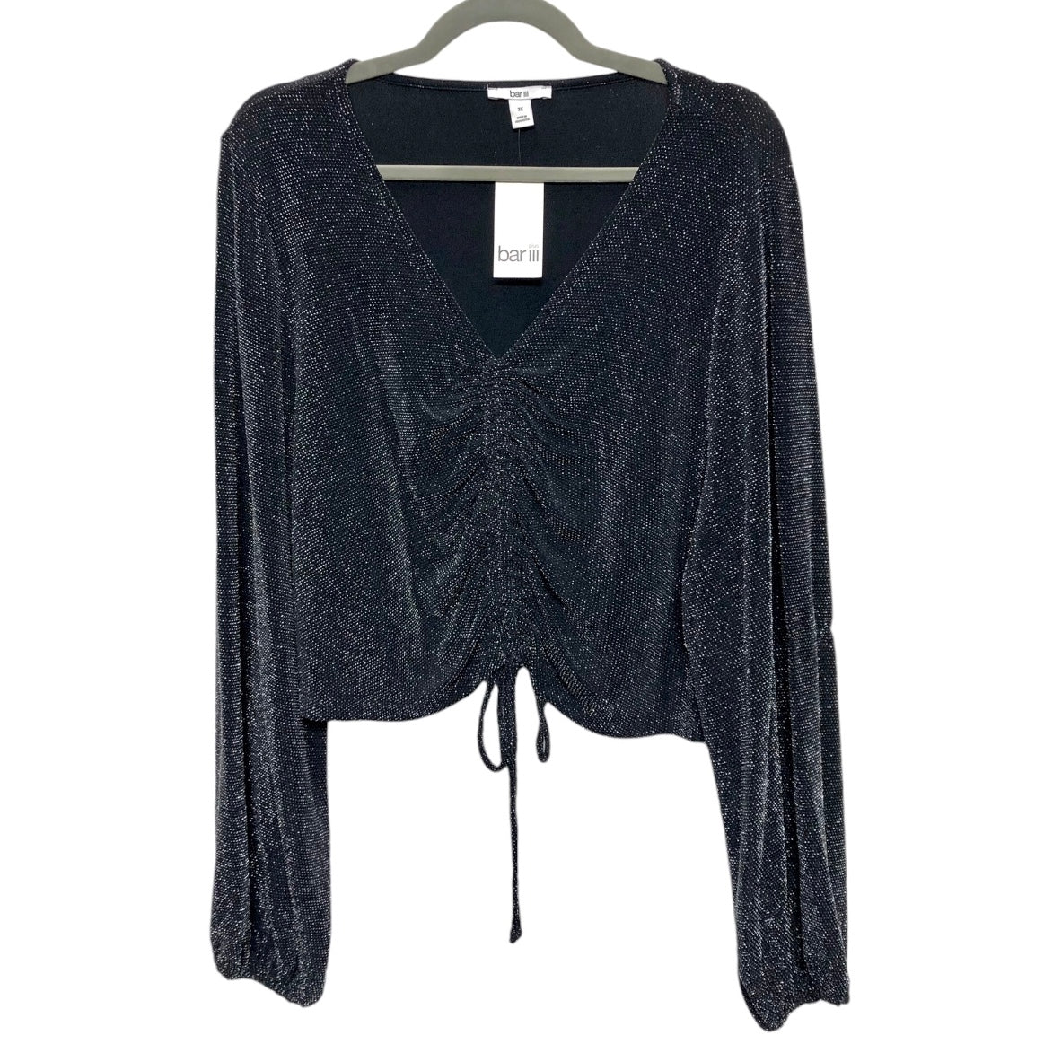 Top Long Sleeve By Bar Iii In Black, Size: 3x